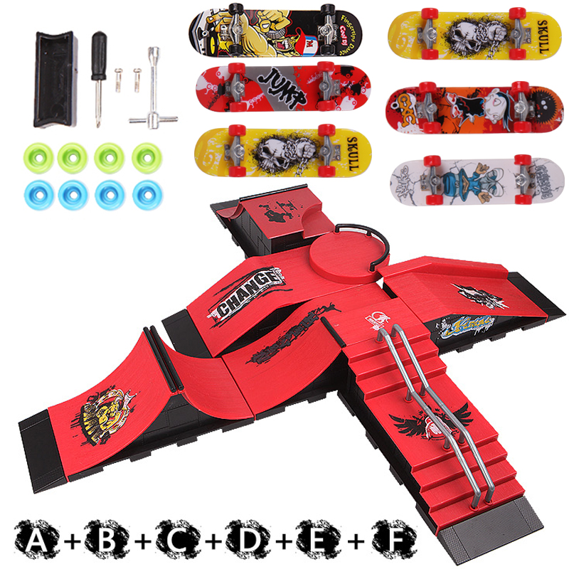 Six skateboards with six